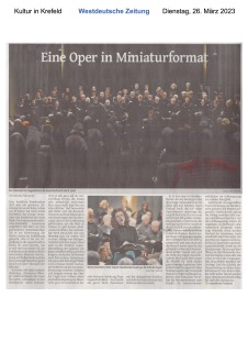 Westdeutsche Zeitung: Eine Oper im Miniaturformat