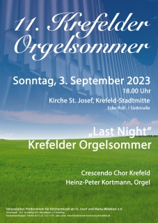 Plakat "Last Night des Krefelder Orgelsommers"