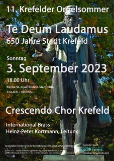 Plakat "Te Deum Laudamus - 650 Jahre Stadt Krefeld"