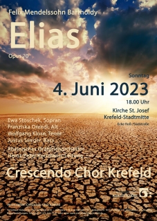 Plakat "Felix Mendelssohn Bertholdy" Elias op. 70"