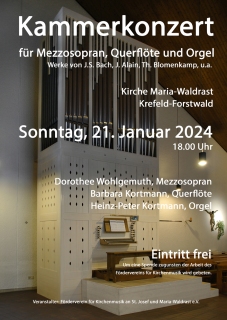 Kammerkonzert für Mezzosopran, Querflöte und Orgel